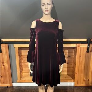 Lauren Ralph Lauren Red Bell Sleeve Cocktail Dress